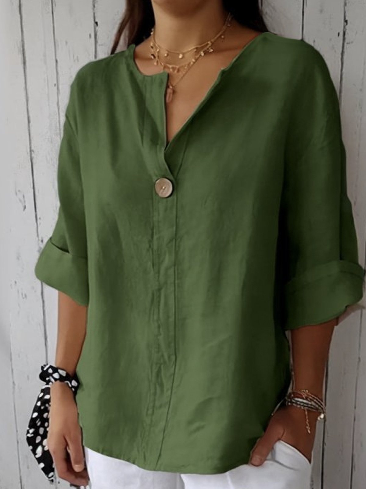 JESSE | Lässige Bluse mit V-Ausschnitt