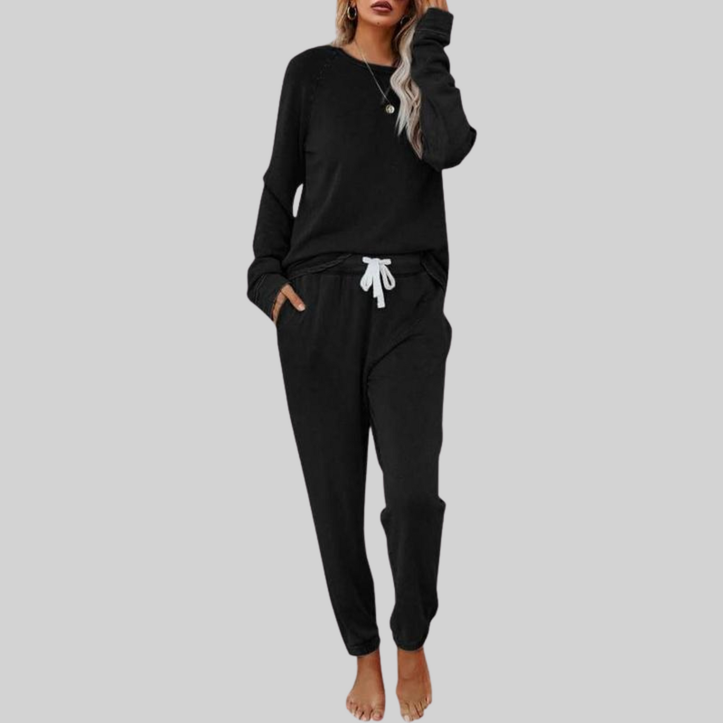 Jocelyn™ – Lässiges Set aus Langarmshirt und Jogginghose