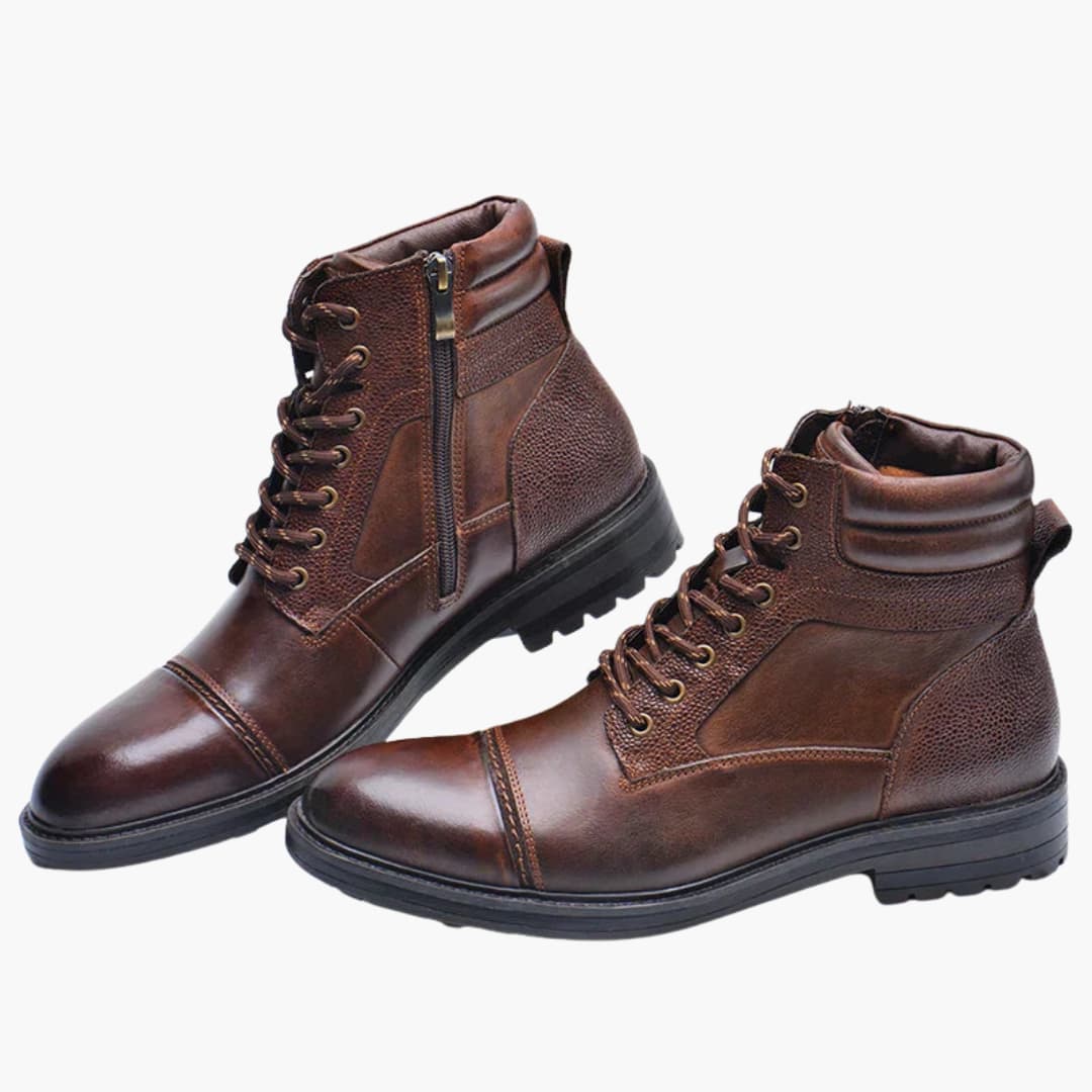 Schnürstiefel mit Reißverschluss für Herren