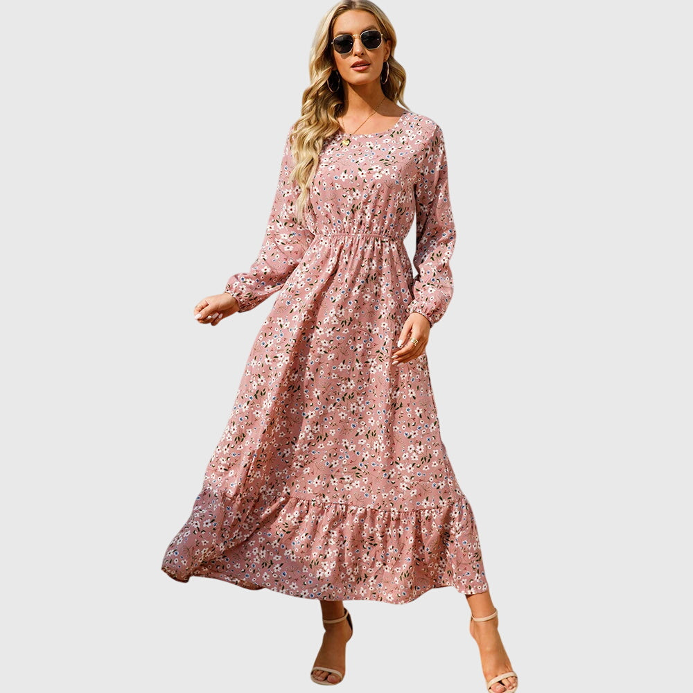 Chelsea – Maxi-Wickelkleid mit Blumenmuster und langen Ärmeln