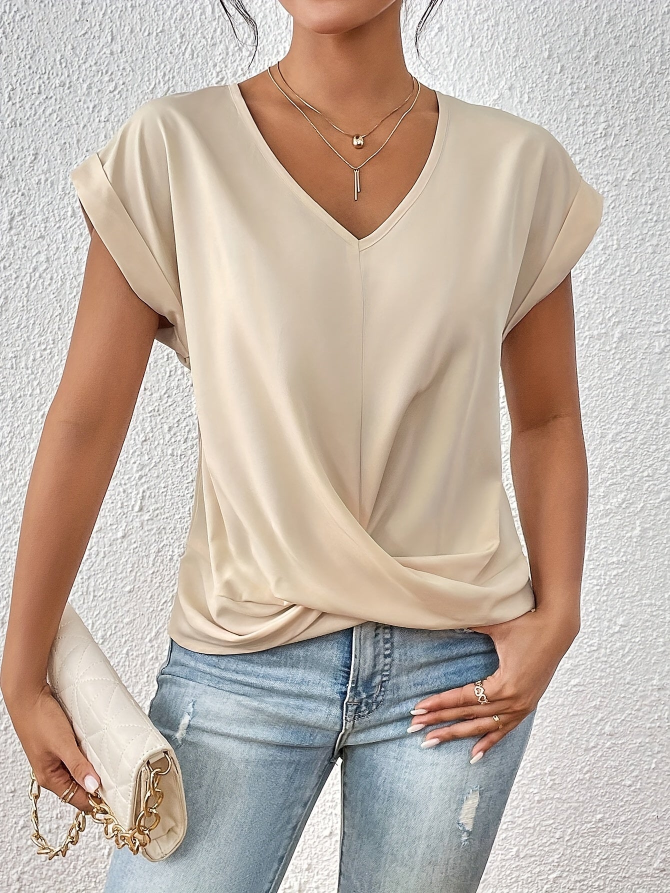 ANA | Elegante Freizeitbluse mit V-Ausschnitt