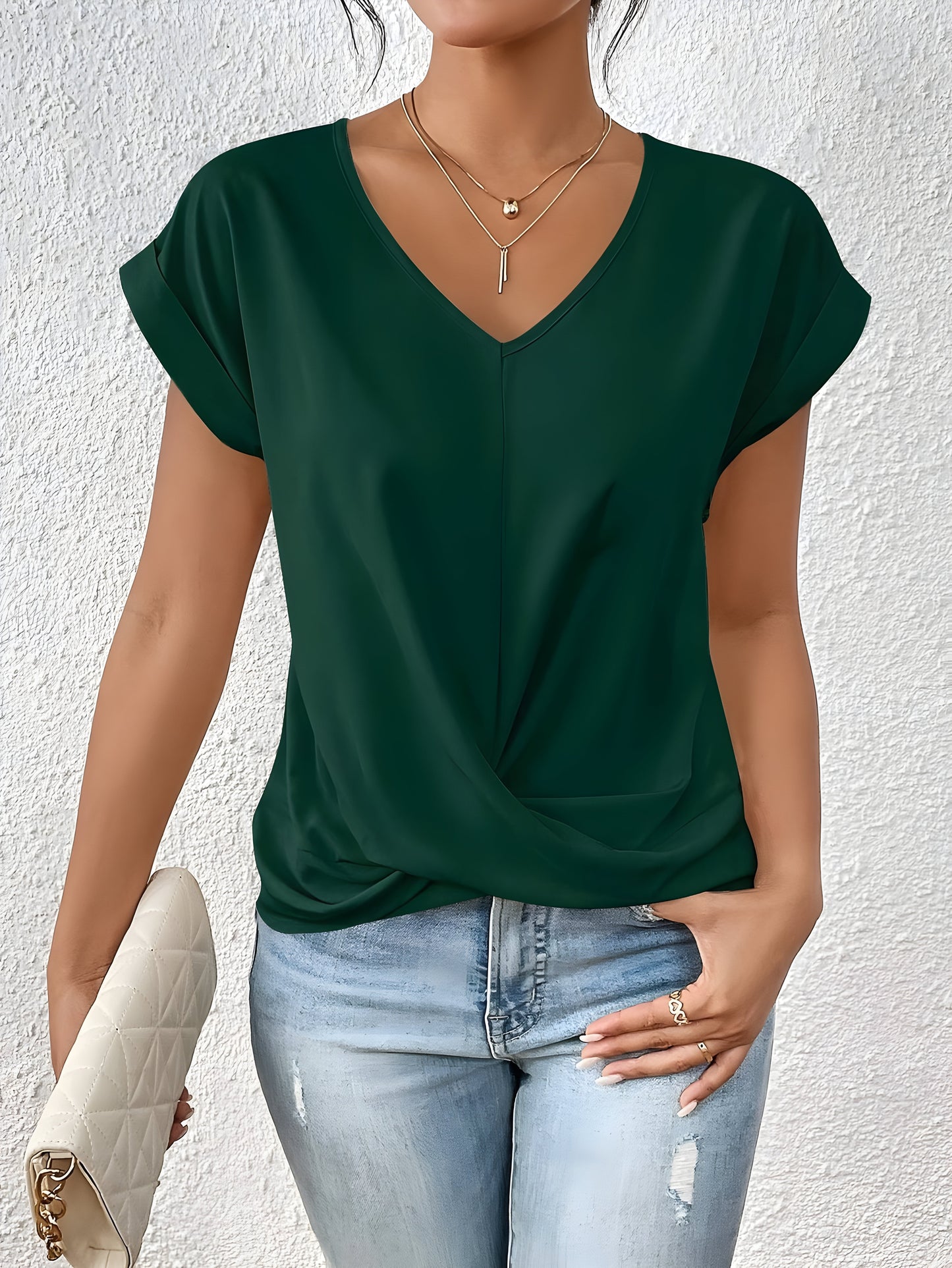 ANA | Elegante Freizeitbluse mit V-Ausschnitt