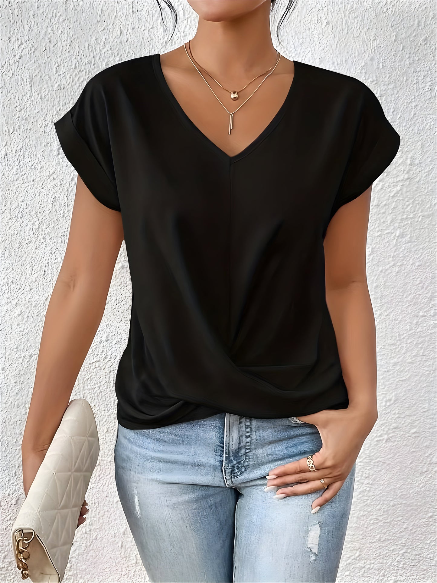 ANA | Elegante Freizeitbluse mit V-Ausschnitt