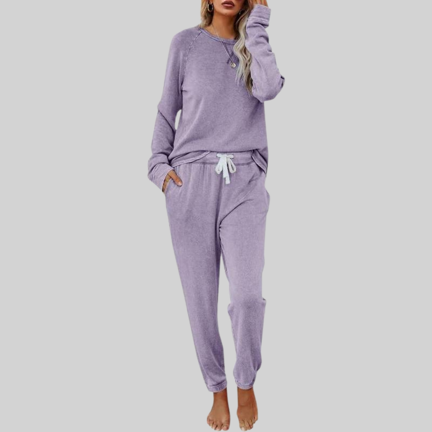 Jocelyn™ – Lässiges Set aus Langarmshirt und Jogginghose