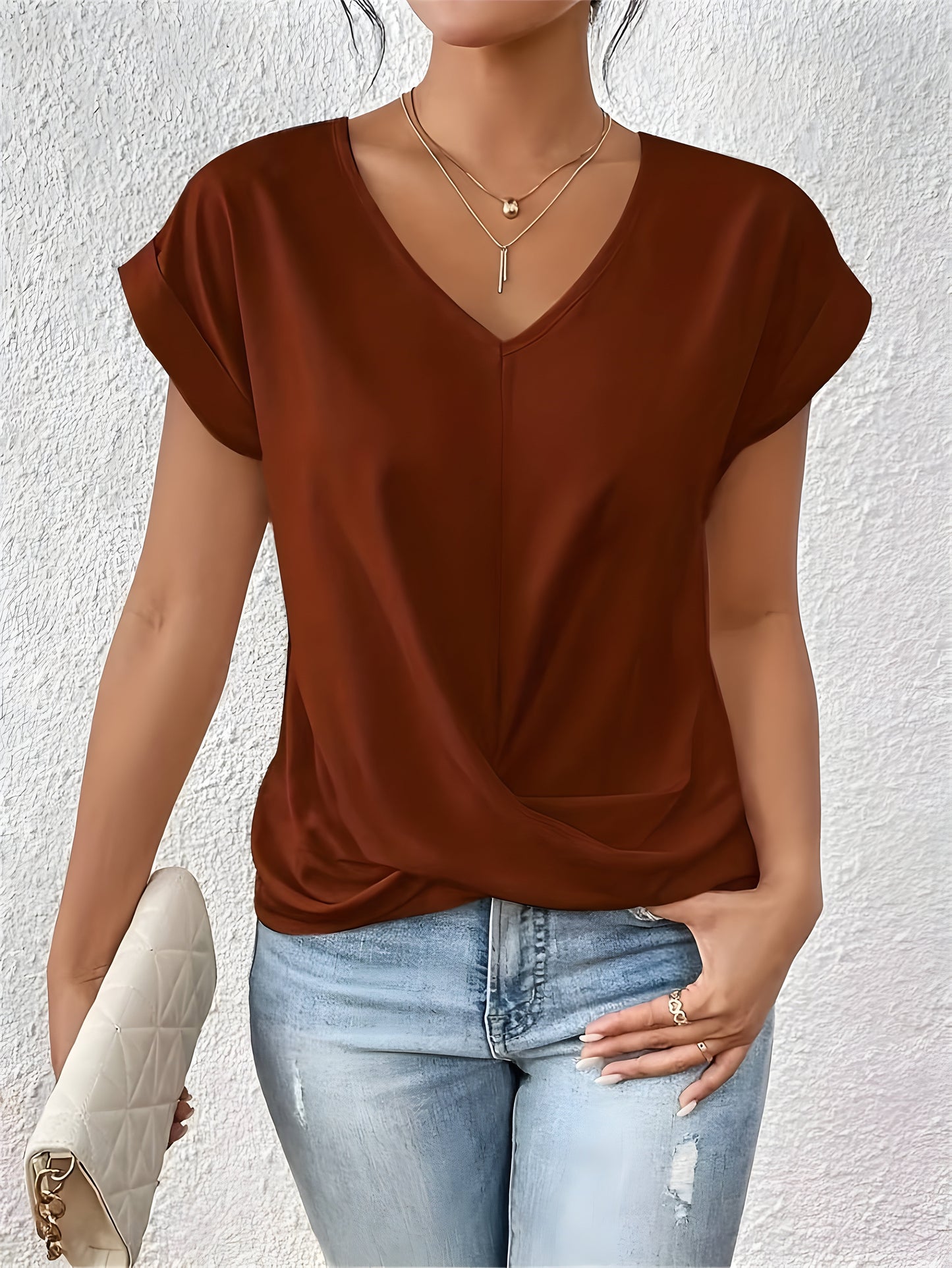 ANA | Elegante Freizeitbluse mit V-Ausschnitt