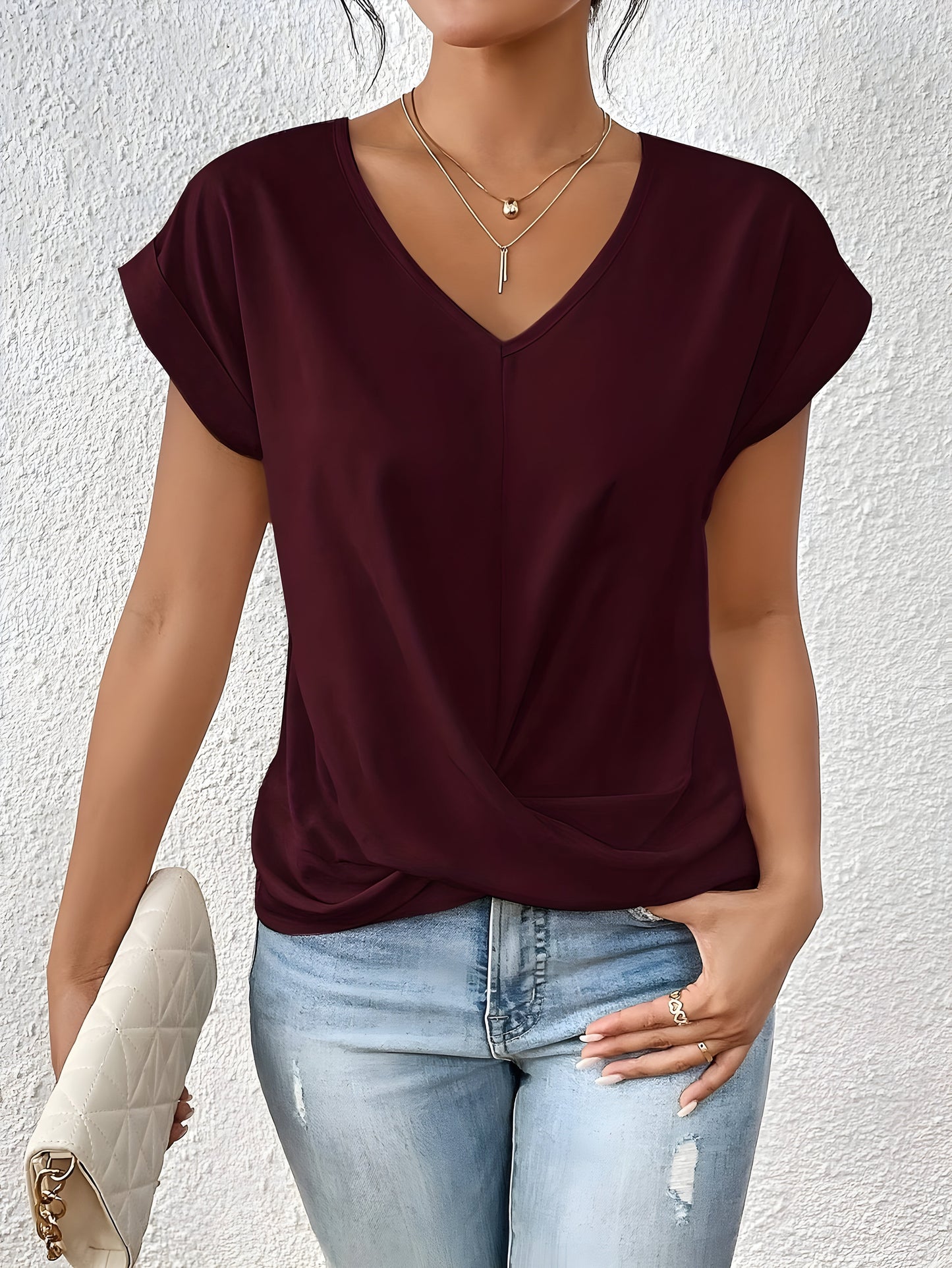 ANA | Elegante Freizeitbluse mit V-Ausschnitt