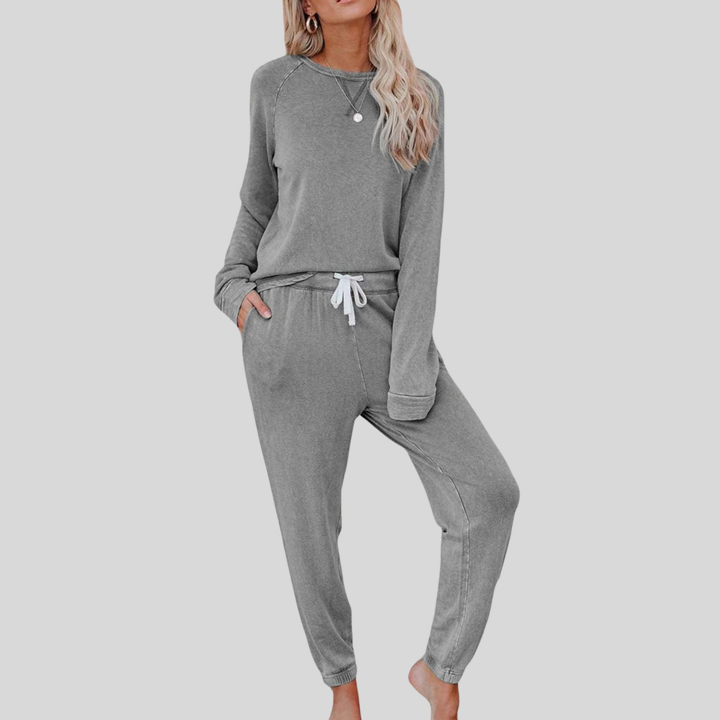 Jocelyn™ – Lässiges Set aus Langarmshirt und Jogginghose