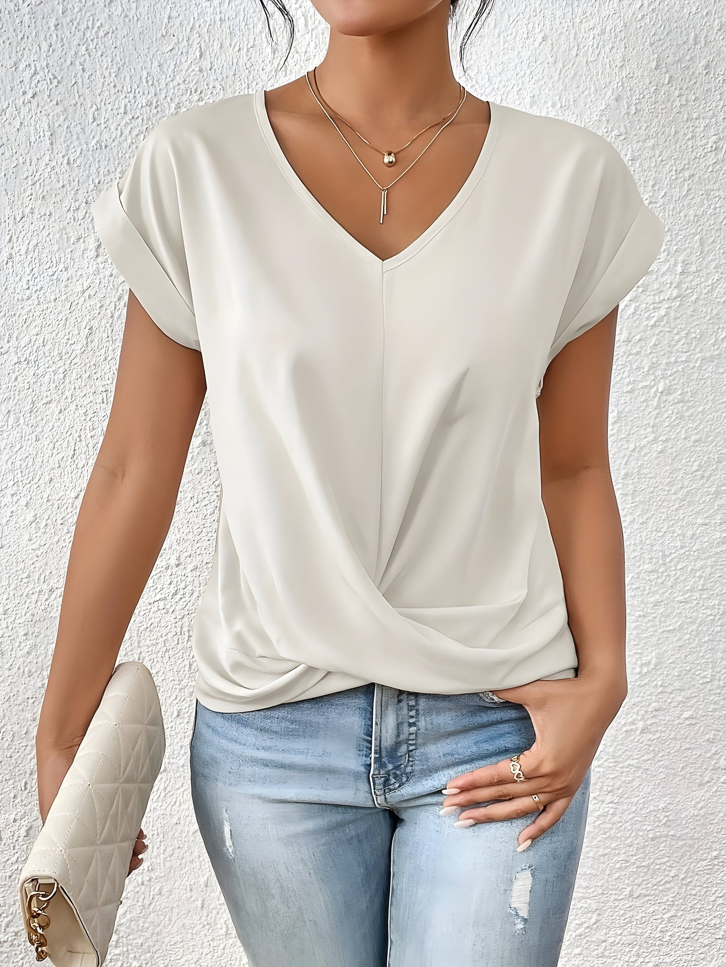ANA | Elegante Freizeitbluse mit V-Ausschnitt