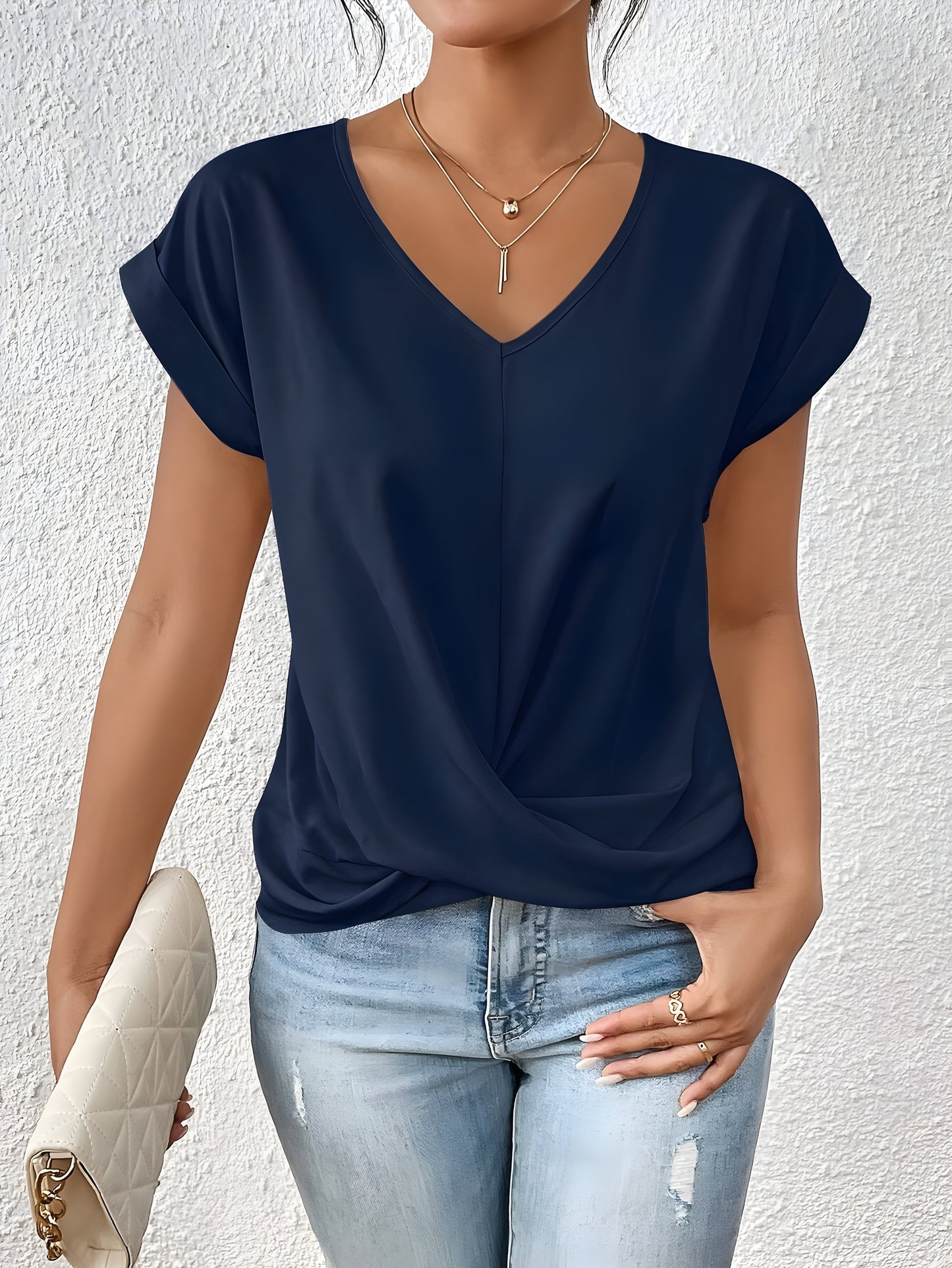 ANA | Elegante Freizeitbluse mit V-Ausschnitt