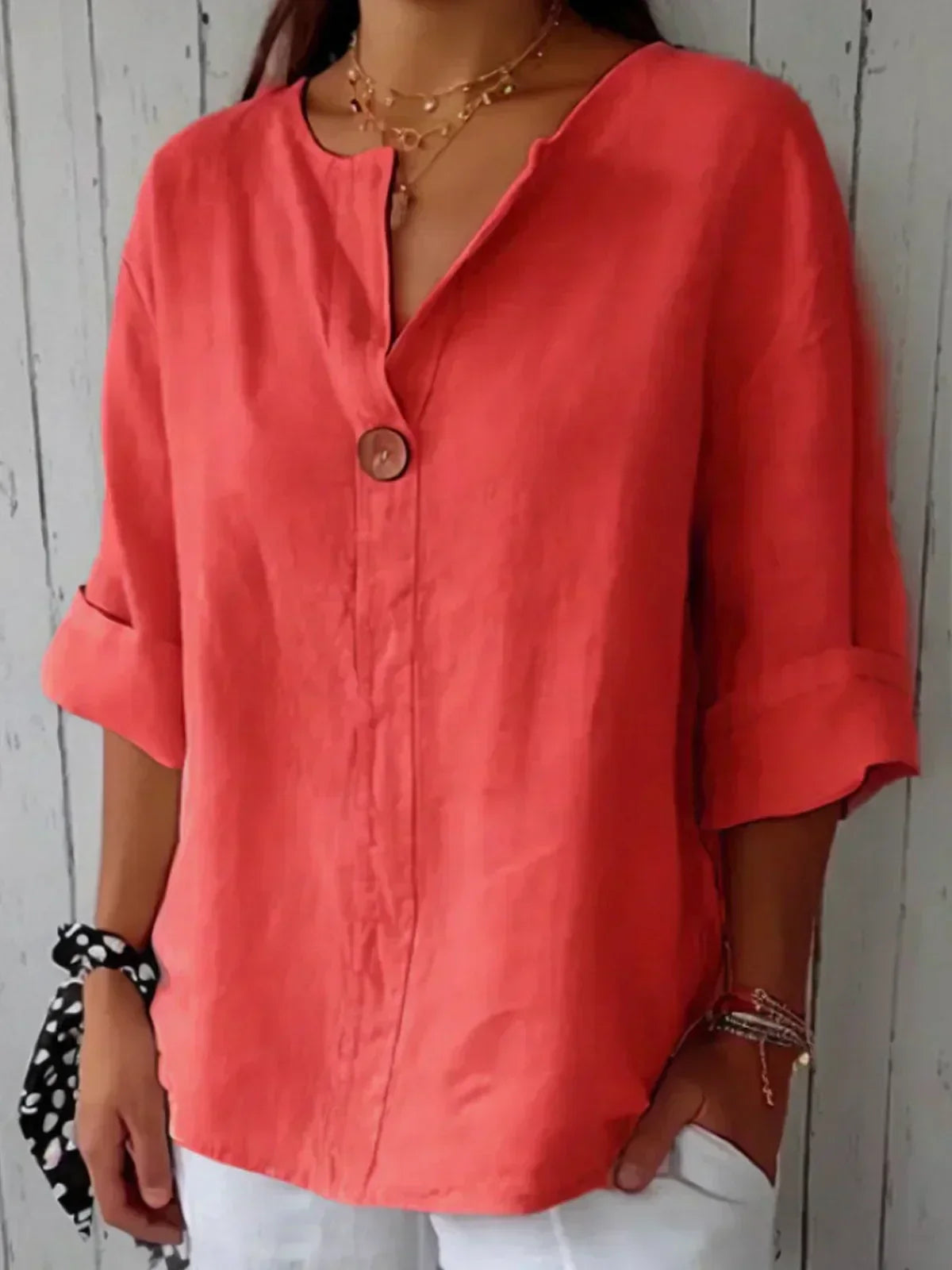 JESSE | Lässige Bluse mit V-Ausschnitt