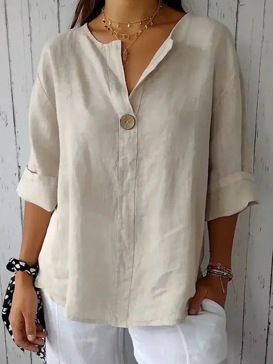 JESSE | Lässige Bluse mit V-Ausschnitt