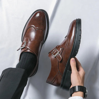 Stiefeletten mit Schnallenriemen für Herren