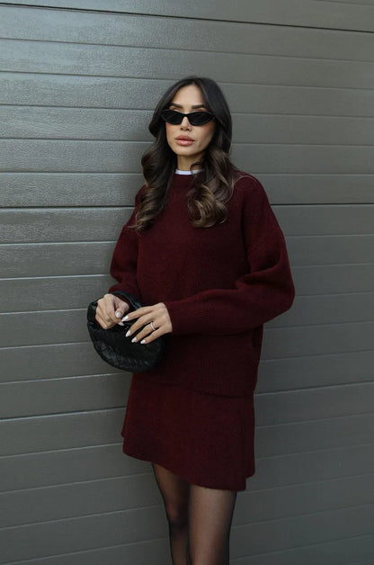 Ariana | Strickset mit Pullover und Rock