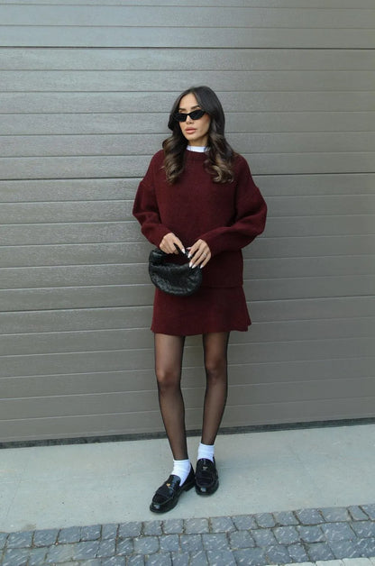 Ariana | Strickset mit Pullover und Rock